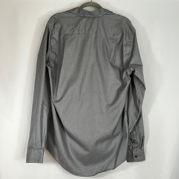 Awearness by Kenneth Cole Grey Non-Iron Slim Fit Dress Shirt - Picture 7 of 8